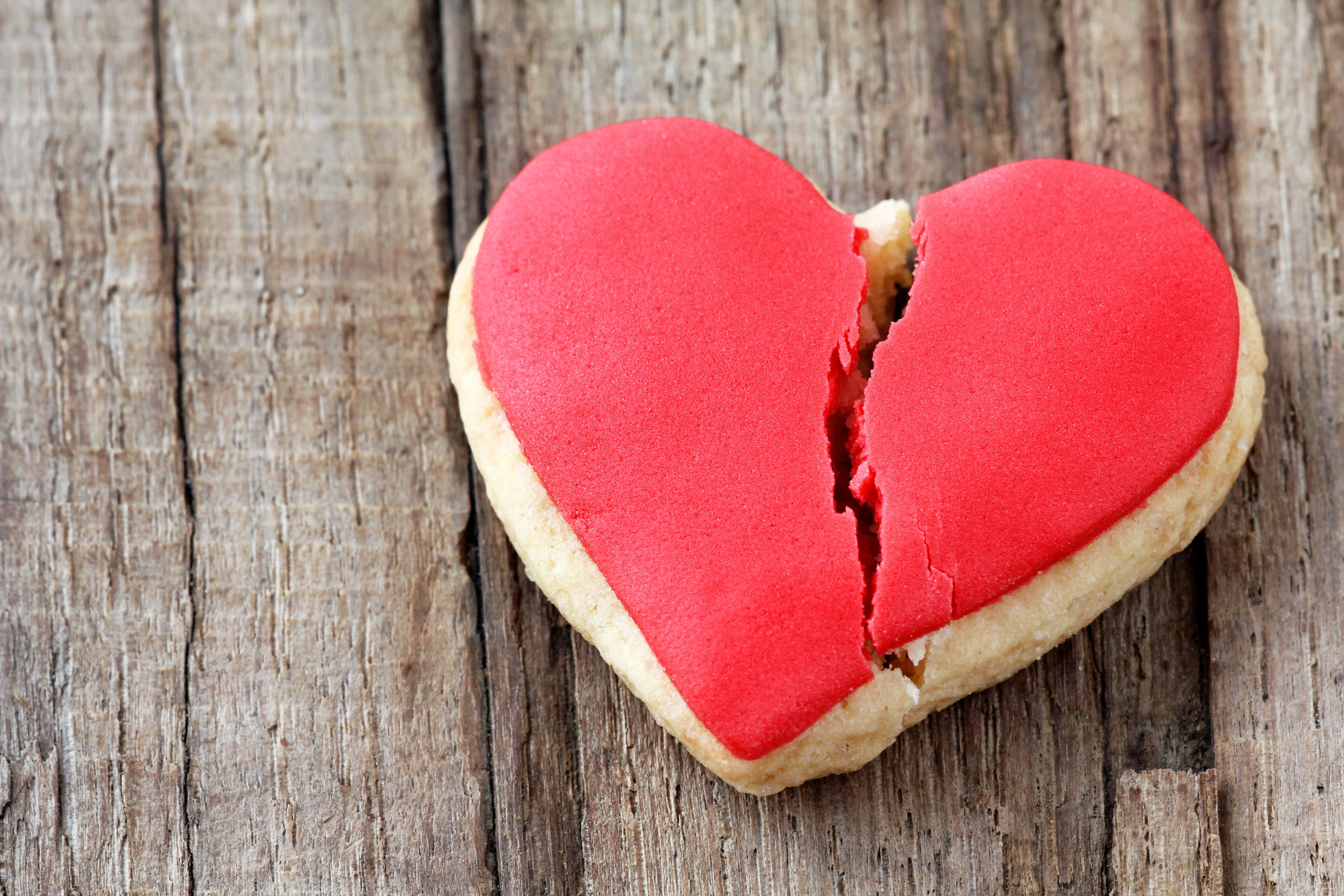 Photo of a broken heart cookie